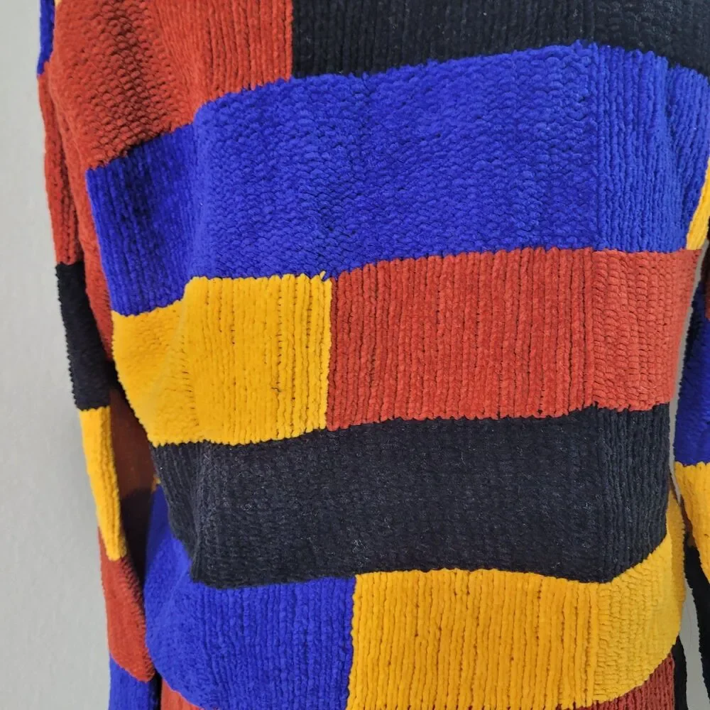 Neiman Marcus Small sweatshirt sweater chenille soft cable knit hand knit